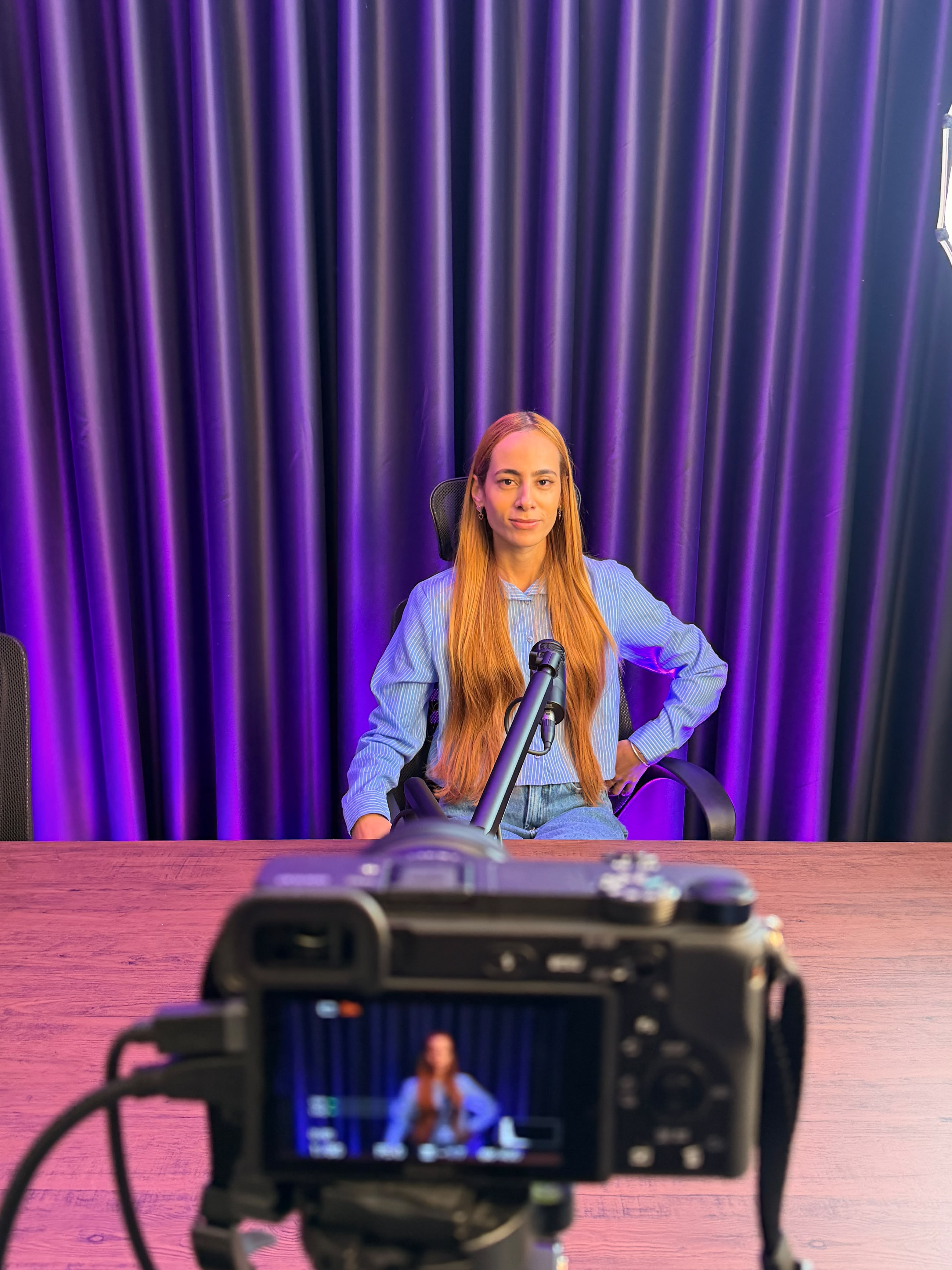 Setup de gravação no Estudio Conexão